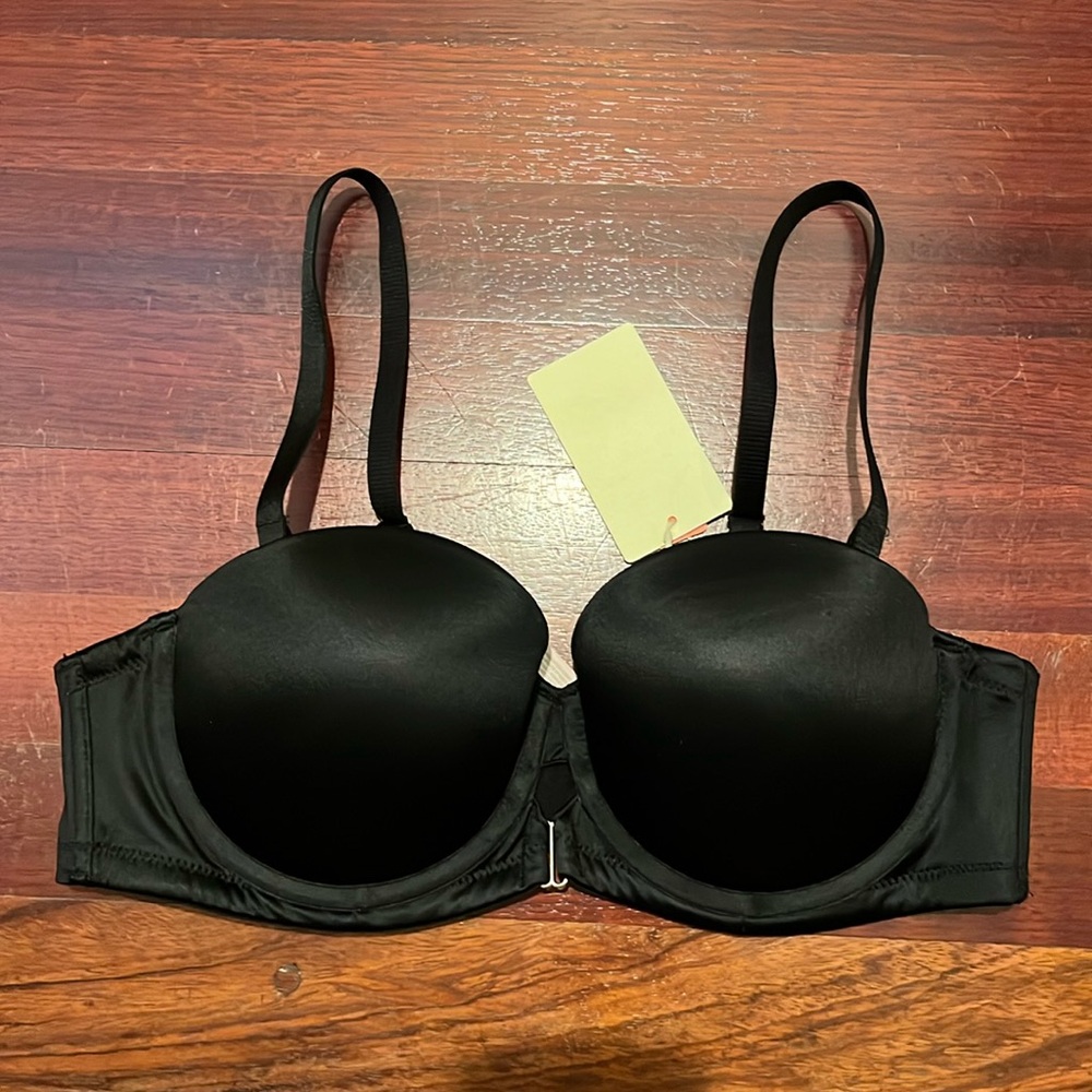 womens 80b or 36b-c Luvette lift multi way strapless black bra NWT padded